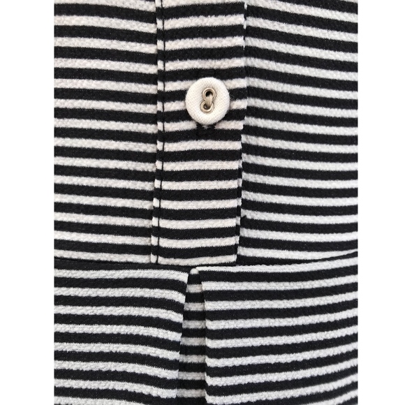 Eva Franco Anthropologie Striped Halter Dress High neck Black White - Picture 3 of 3